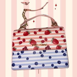 Betsy Johnson Messenger Fruit Bag